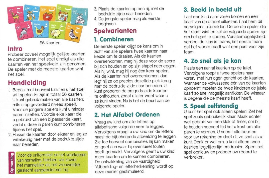 Arabisch memory spel